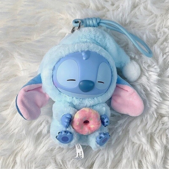 Disney Miniso Stitch Plush Toy- Eating Something Before Sleeping- NIB - Picture 2 of 3